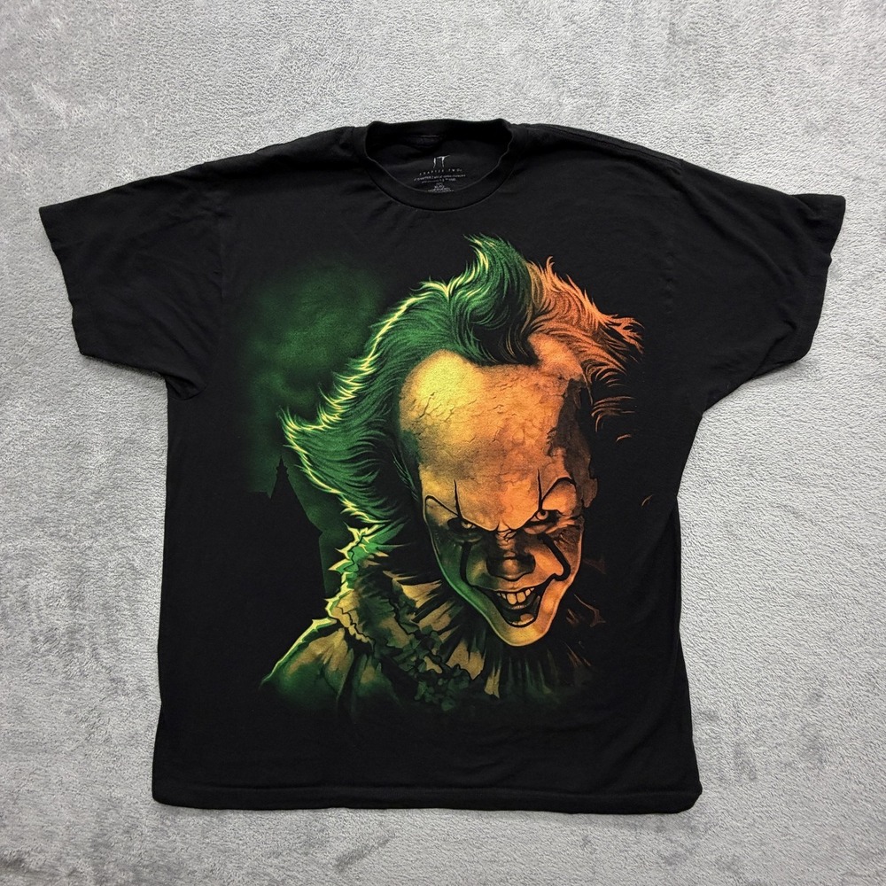 IT Chapter‎ Two Shirt Mens XL Black Pennywise Graphic Tee Crewneck Cotton